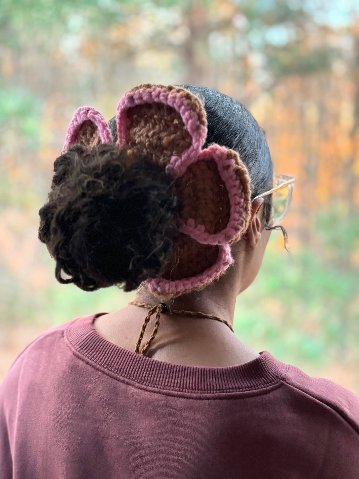 Large Flower Scrunchy